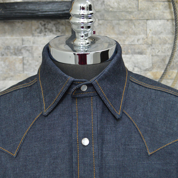 【MODERNIF】Russell Washed Denim Short Sleeve Shirt MODERNIF】Russell Washed Denim Short Sleeve Shirt (modernif