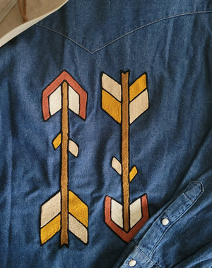 Vintage Western Shirt- Americana Arrows