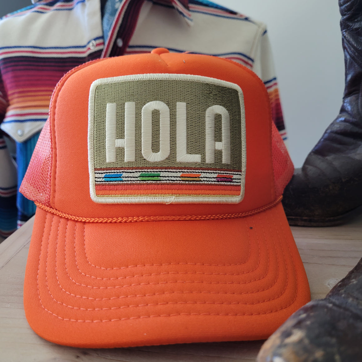 Ball Cap- Hola (orange)