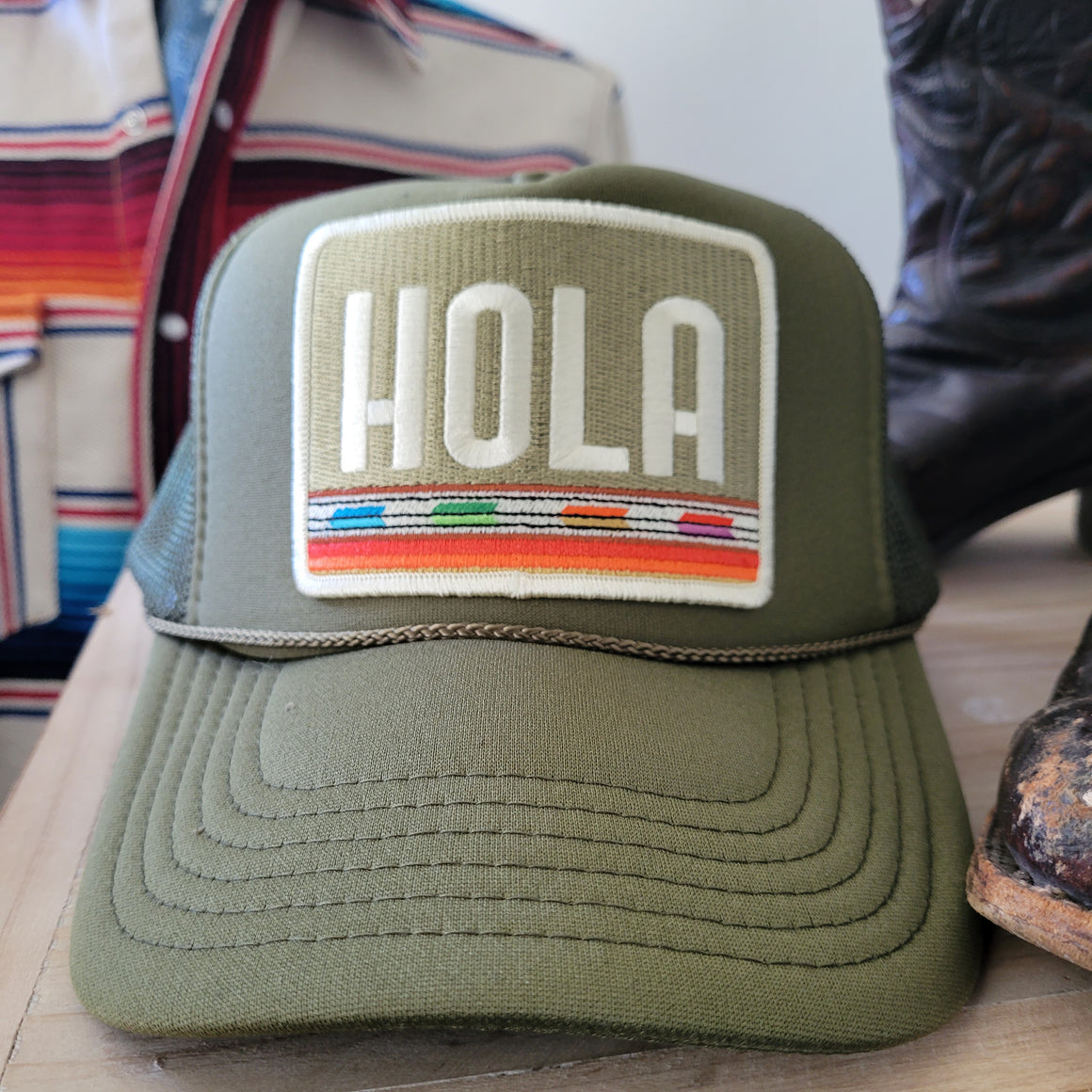 Ball Cap- Hola (green)