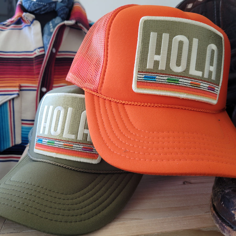 Ball Cap- Hola (orange)
