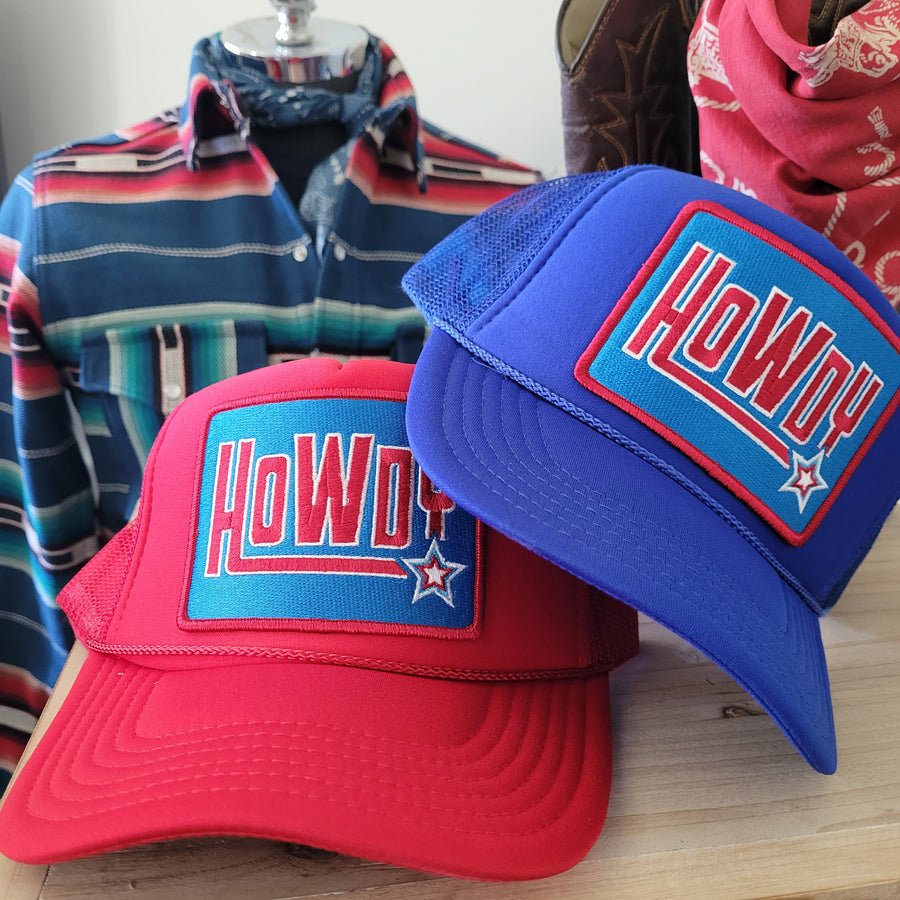 Ball Cap- Howdy (blue)