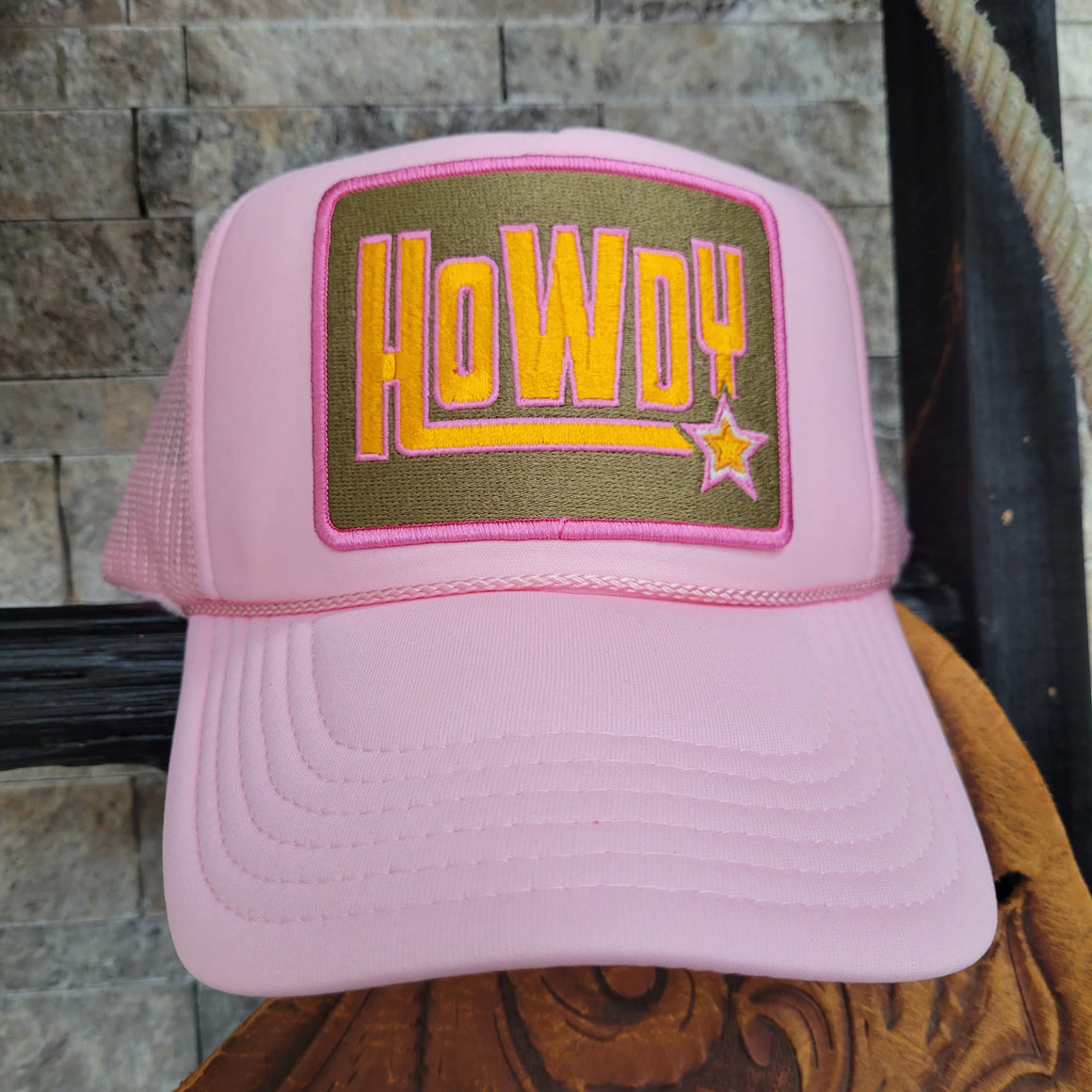 Ball Cap- Howdy (pink)