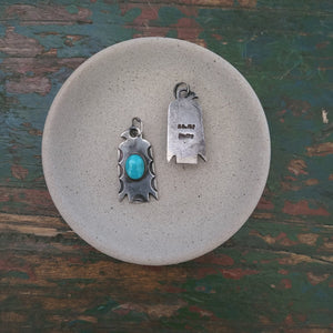 Pendant- Petroglyph Thunderbird with Turquoise