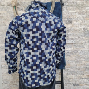 Jack of All Trades- Digital Patchwork Denim Shirt Jacket