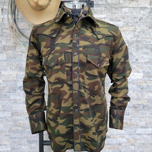 Camo Roper- Men's Long Sleeve Western Shirt