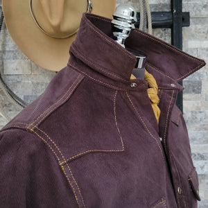 The Highwayman- Men's Long Sleeve Espresso Corduroy Western Shirt