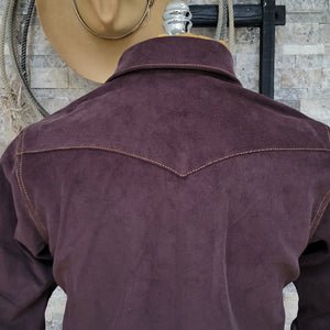 The Highwayman- Men's Long Sleeve Espresso Corduroy Western Shirt