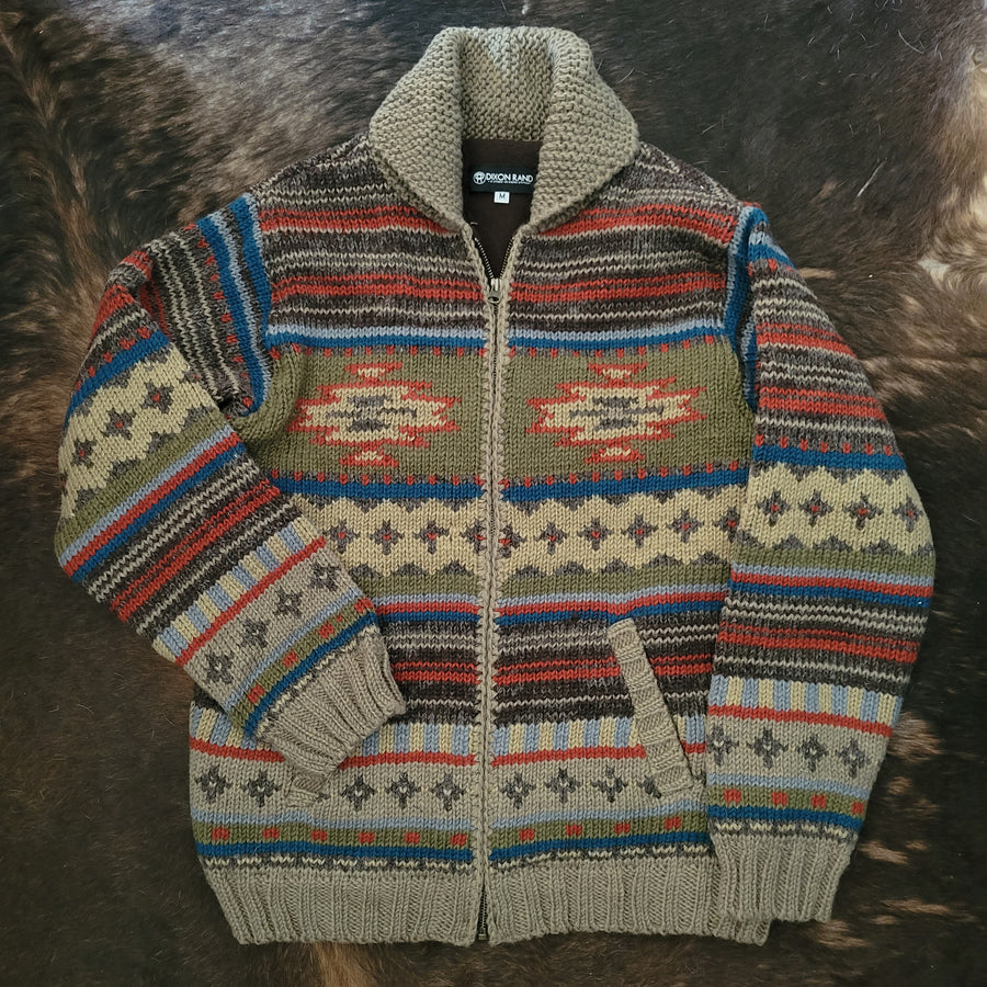 Sweater- Men's Handknit Chimayo Cardigan (Sage)