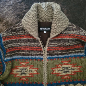 Sweater- Men's Handknit Chimayo Cardigan (Sage)