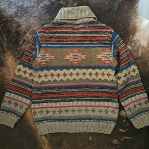 Sweater- Men's Handknit Chimayo Cardigan (Sage)