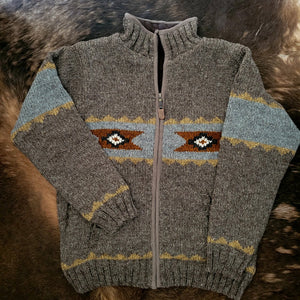 Sweater- Men's Handknit Santa Fe Cardigan (Dust)
