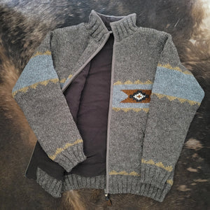 Sweater- Men's Handknit Santa Fe Cardigan (Dust)