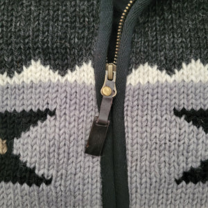Sweater- Men's Handknit Santa Fe Cardigan (Black)