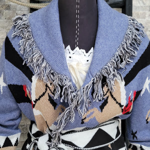 Cardigan- Sunrise Cowgirl Fringed Wrap