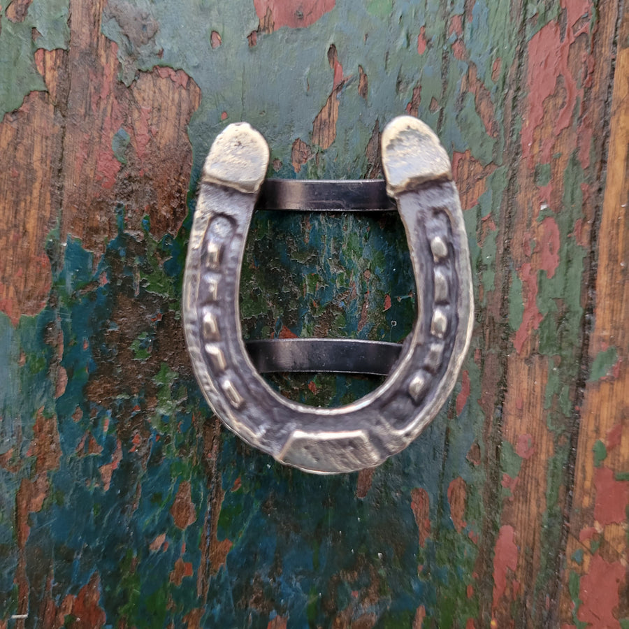 Bandana Slide- Silver Lucky Horseshoe