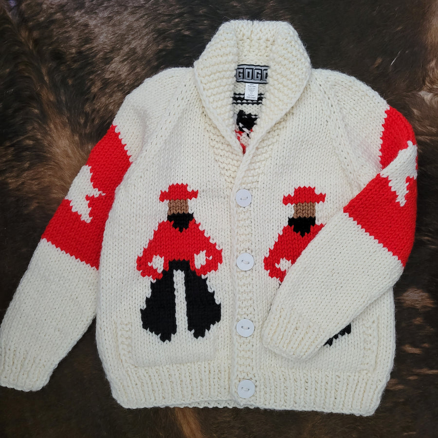 Cardigan- Handknit Cowboy Cardi (Snow)