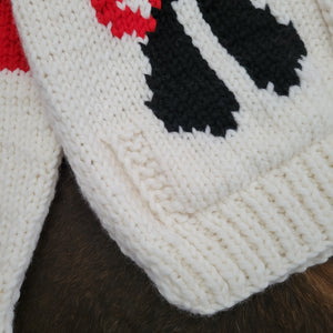 Cardigan- Handknit Cowboy Cardi (Snow)