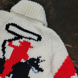 Cardigan- Handknit Cowboy Cardi (Snow)