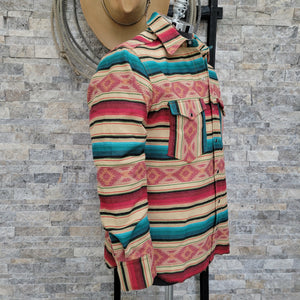 Jack of All Trades- Southwest Serape Shirt Jacket