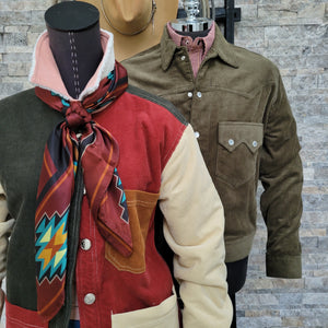 Jacket- Women's Colorblock Corduroy Chore Coat