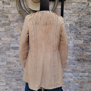 Jacket- Women's Vintage inspired fringed Lambsuede
