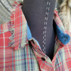 Shirt- Women's Destroyed Flannel Western