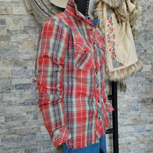 Shirt- Women's Destroyed Flannel Western