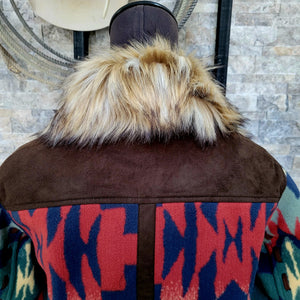 Jacket- Women's Western Blanket with removable collar