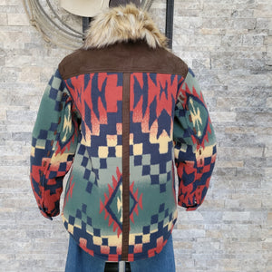 Jacket- Women's Western Blanket with removable collar