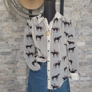 Blouse- Women's Wild Horses