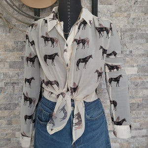 Blouse- Women's Wild Horses