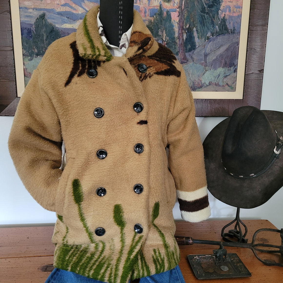 Jacket- One of a Kind Upcycled Blanket Pea Coat