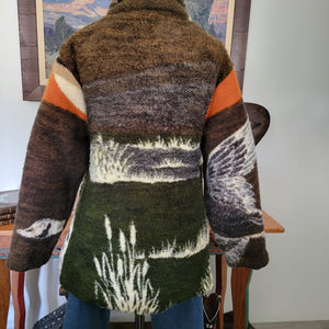 Jacket- One of a Kind Upcycled Blanket Pea Coat