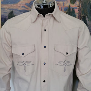 The Rambler- Men's Bootstitched Natural Selvedge Denim Shirt