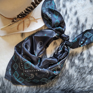 Range Bandana- Western Paisley (Black)