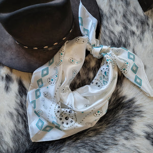 Range Bandana- Western Paisley (White)