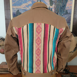 The Maverick- Men's Denim/Southwest Patterned Jacket