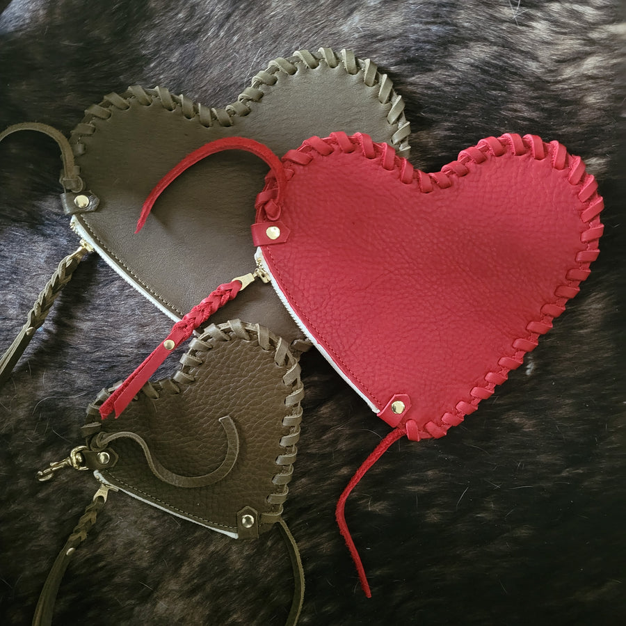 Bag- Heart Zip Clutch/Organizer