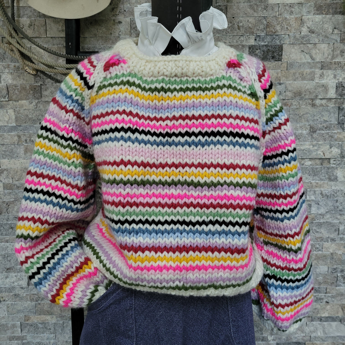 Pullover- Women's 'No Waste' Handknit