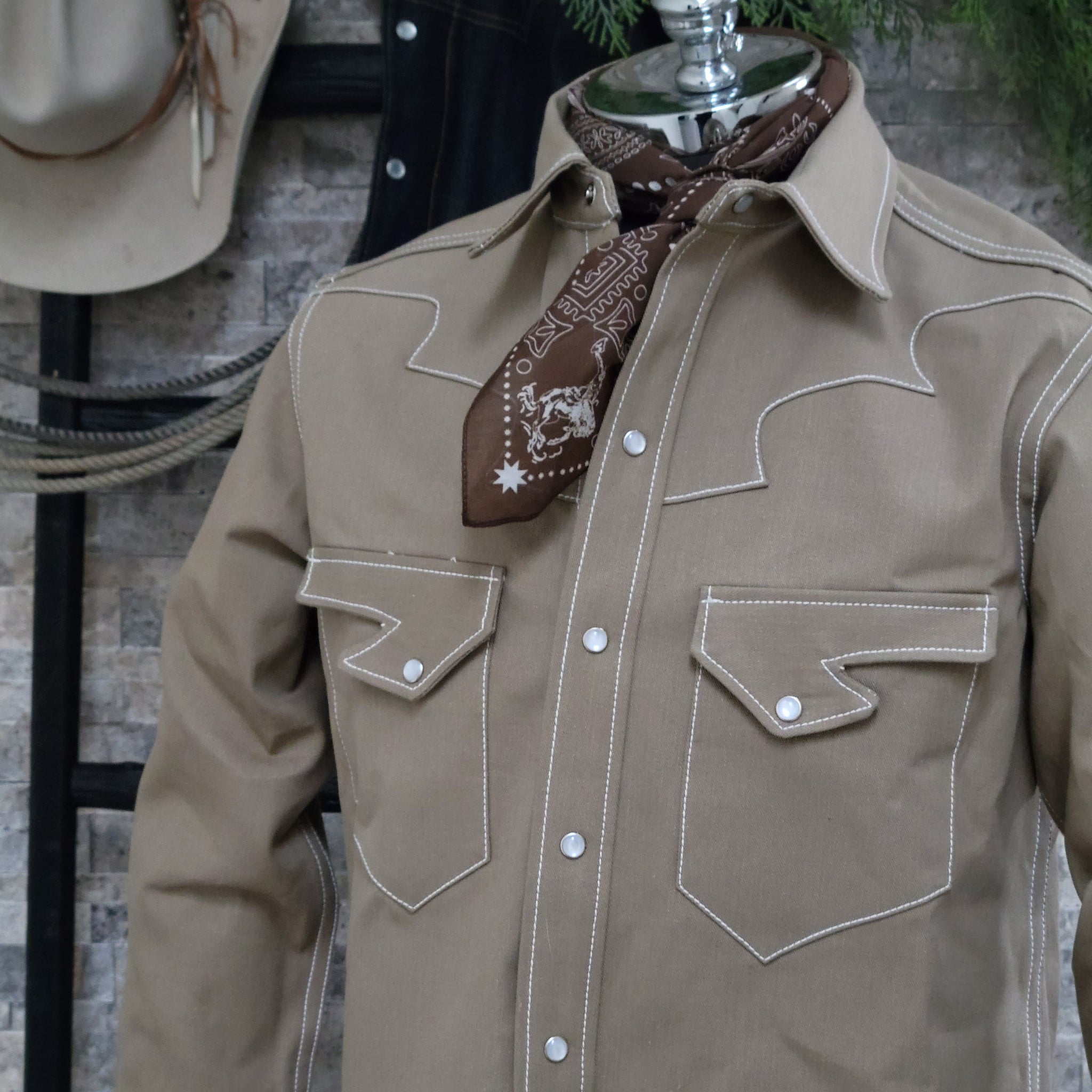 Distressed Denim Western Shirt | Stetson