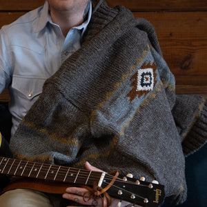 Sweater- Men's Handknit Santa Fe Cardigan (Dust)