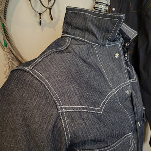 Jack of Diamonds- Men's Indigo Herringbone Denim Jacket