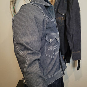 Jack of Diamonds- Men's Indigo Herringbone Denim Jacket