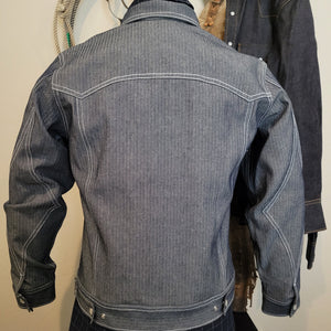 Jack of Diamonds- Men's Indigo Herringbone Denim Jacket