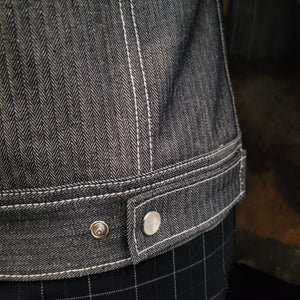 Jack of Diamonds- Men's Indigo Herringbone Denim Jacket