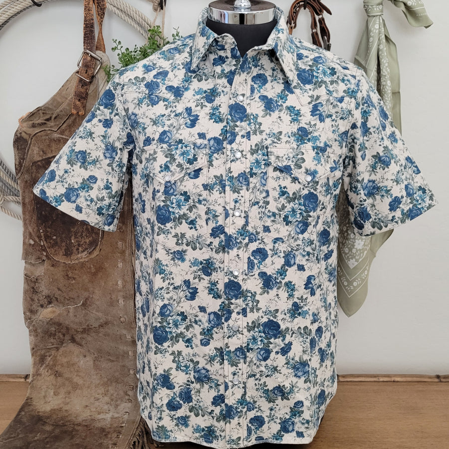 The Rambler- Men's Short Sleeve Floral Western Shirt