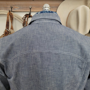 Jack Of Diamonds- Men's Mini Check Chambray Jacket
