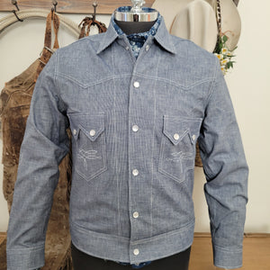 Jack Of Diamonds- Men's Mini Check Chambray Jacket