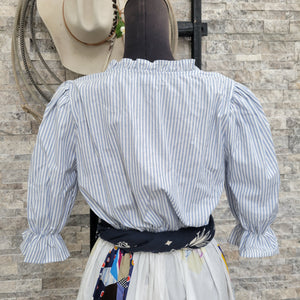 Crop Top- Shirting Stripe
